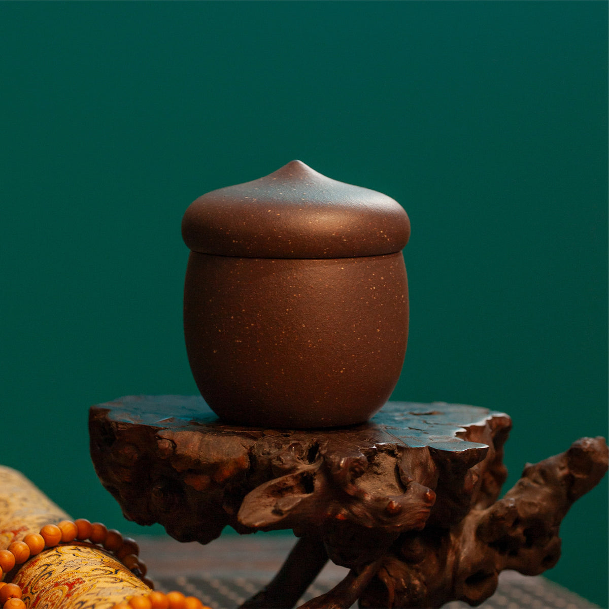 「橡果」盖杯 紫泥 210ml